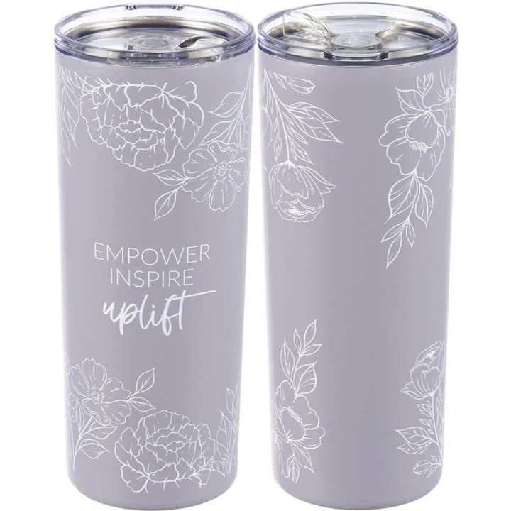 Primitives by Kathy - Wholesale Drinking Glass/Cup - Empower Inspire Uplift Coffee Tumbler