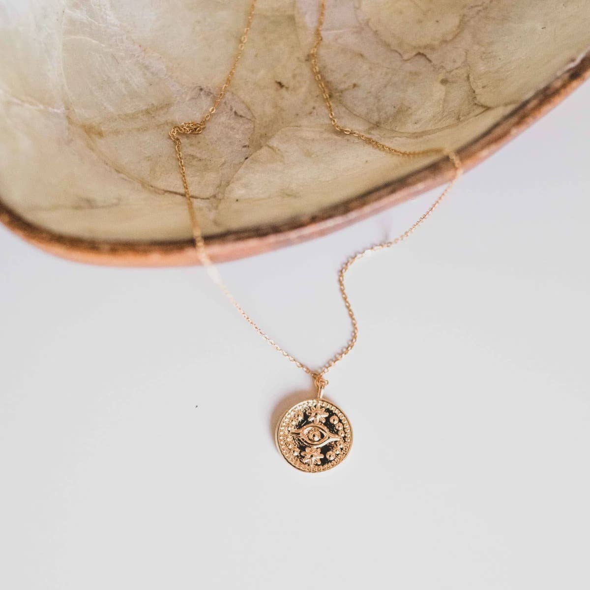 Ofina Jewelry - Wholesale Pendant/Charm Necklace - Evil Eye Coin Necklace1