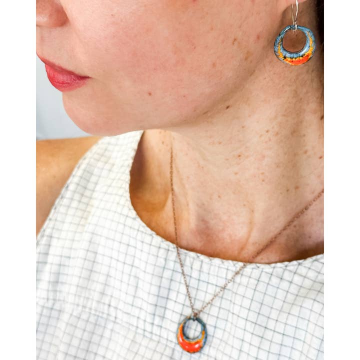 Rising Jewelry - Wholesale Dangle Earrings - Batik earrings- small. Enameled Jewelry2