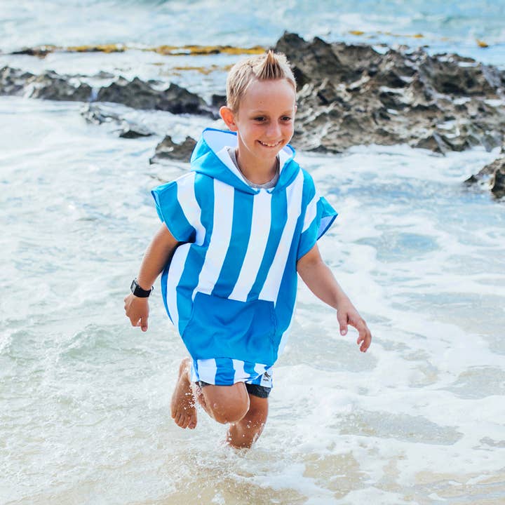 Until Pty Ltd - Wholesale Poncho towel – Child & baby - Dock & Bay Poncho Kids Cabana Collection 100% Recycled Bondi Blue9