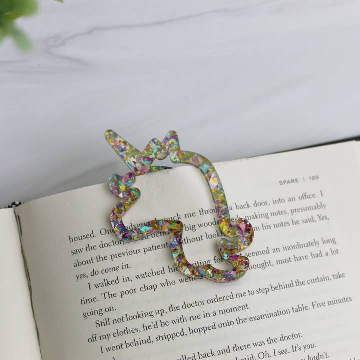 Custom Unicorn Shaped Bookmark for wholesale by Pearl's Custom Creations