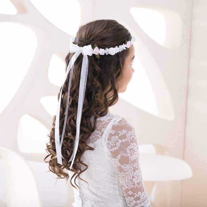 Accesorio para el cabello para niñas, corona de comunión al por