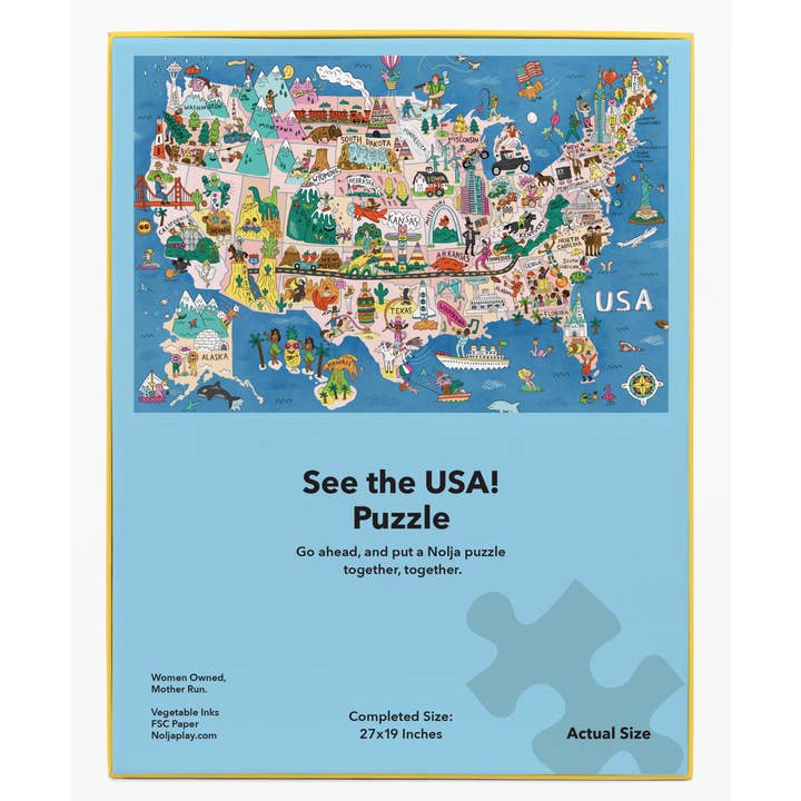 Toysmith - Wholesale Puzzle - Kids - Nolja See the USA 100 Piece Jigsaw Puzzle
