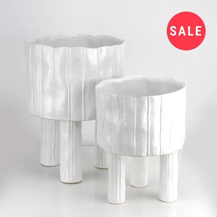 Galore Home - Wholesale Plant Pot - SALE | 8" Top | Capricorn Collection: Ceramic Pot With Legs