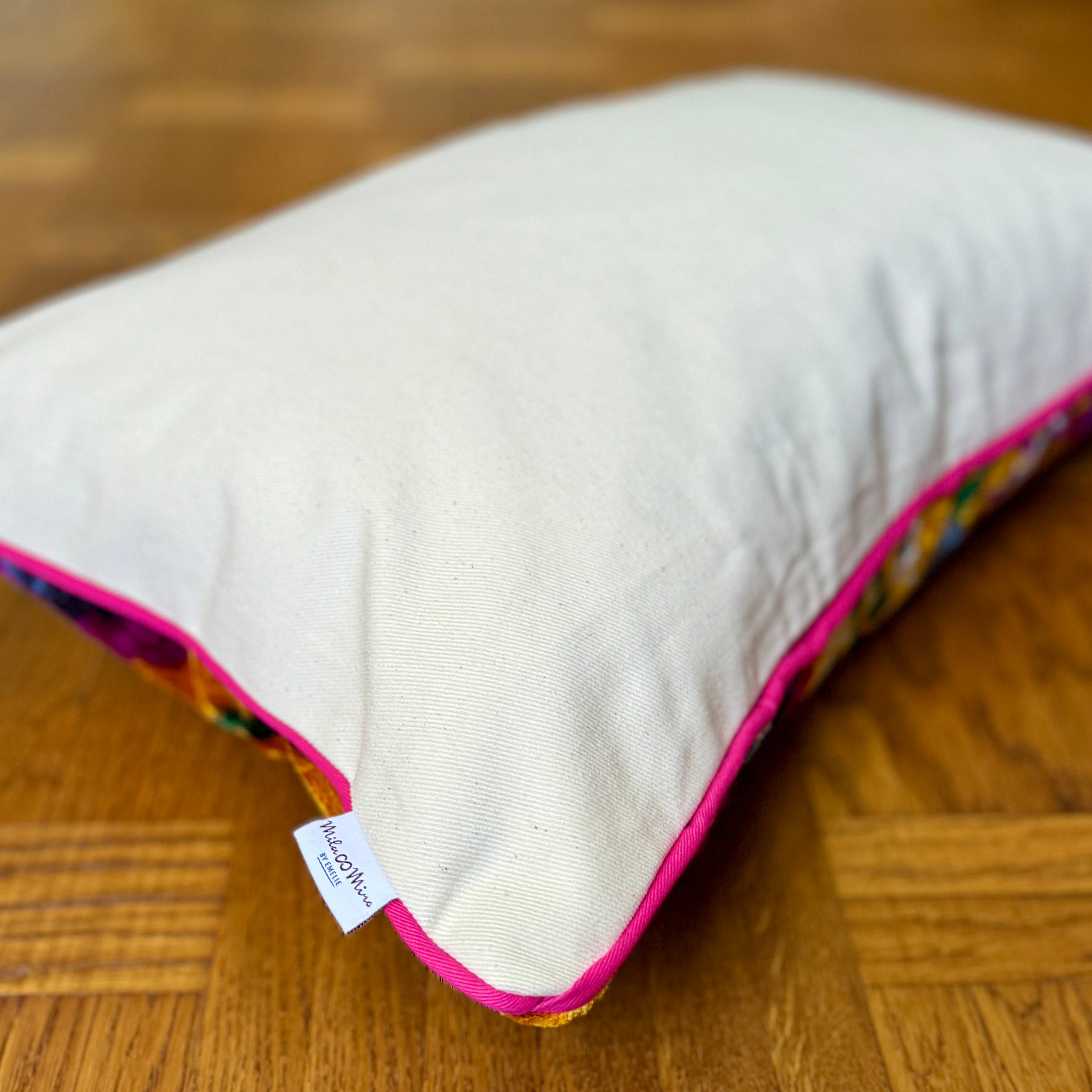 Mila∞Miro by Emelie - Wholesale Throw/Decorative Pillow - Velvet Ikat Cushion Orange Blossom | Velvet Ikat Pillowcase3