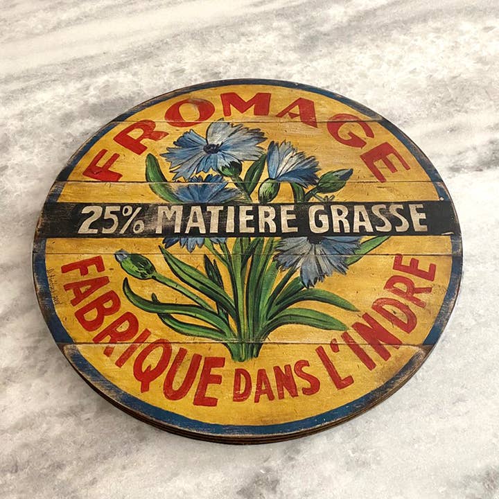 Blue Flowers on Yellow Lazy Susan for wholesale by Darrellene Designs, LLC