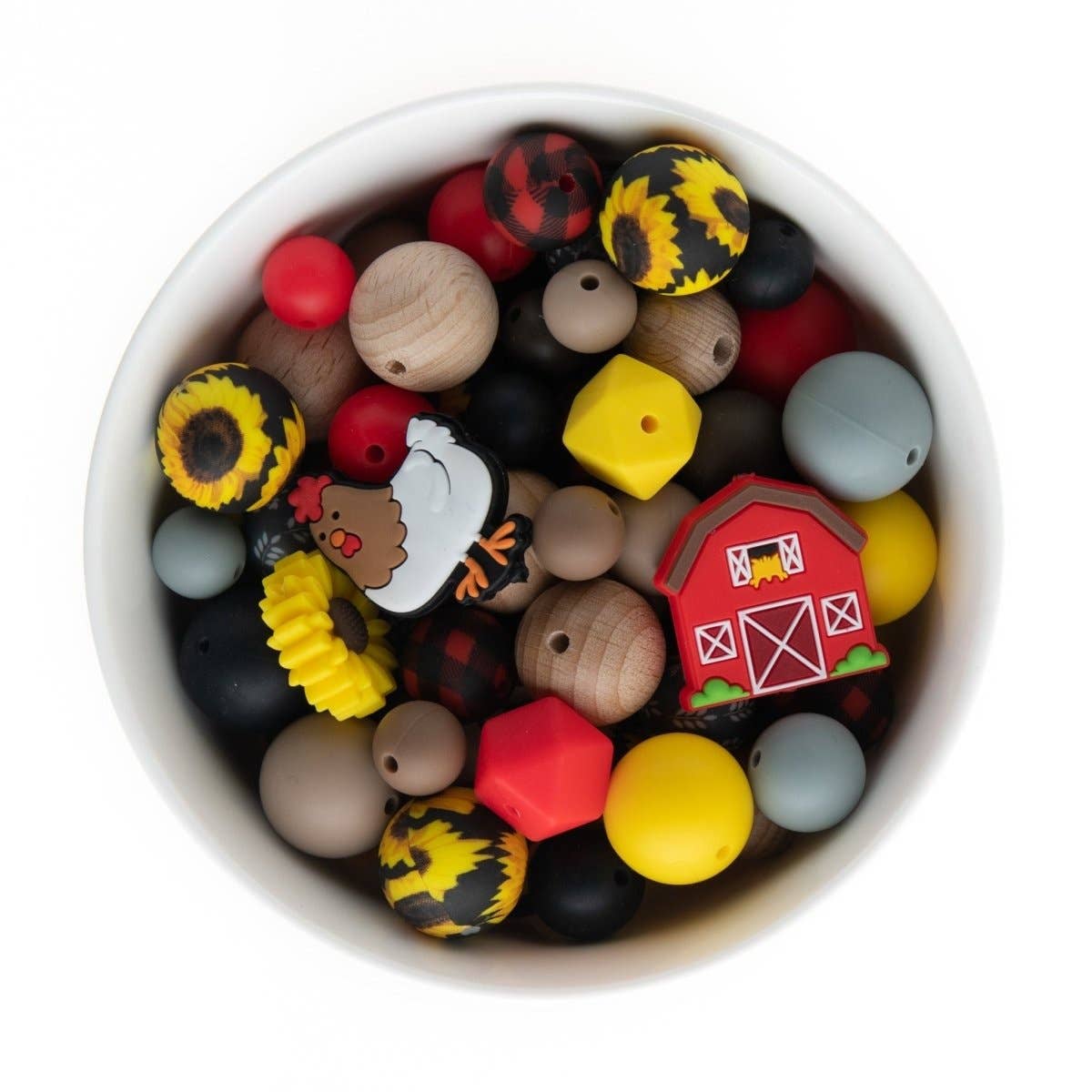 Cara & Co Silicone Craft Supply - Wholesale Beads - Barnyard Theme Silicone Bead Packs