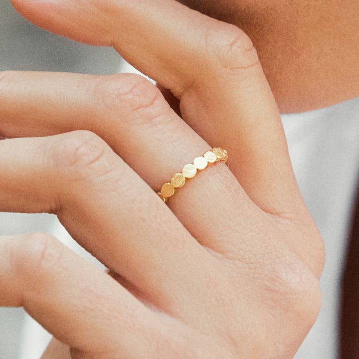 Agapée Jewelry - Wholesale Band/Stacked Ring - Anatole II Ring | Jewelry Gold Gift Waterproof1