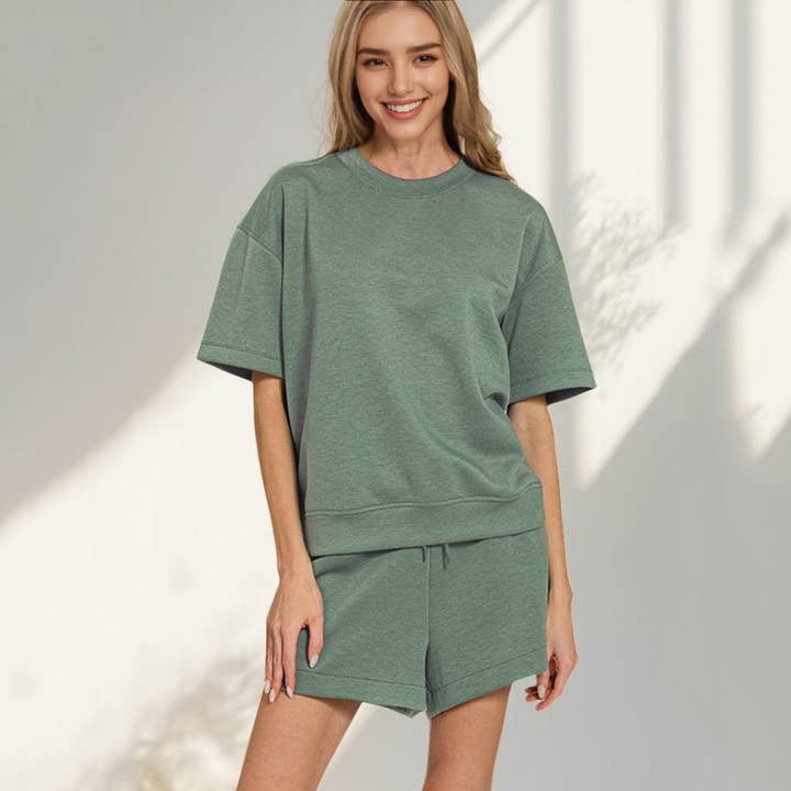 42POPS – wholesale Lounge set – Women's – `.Scuba Sweatshirts & Shorts 2PC Set9