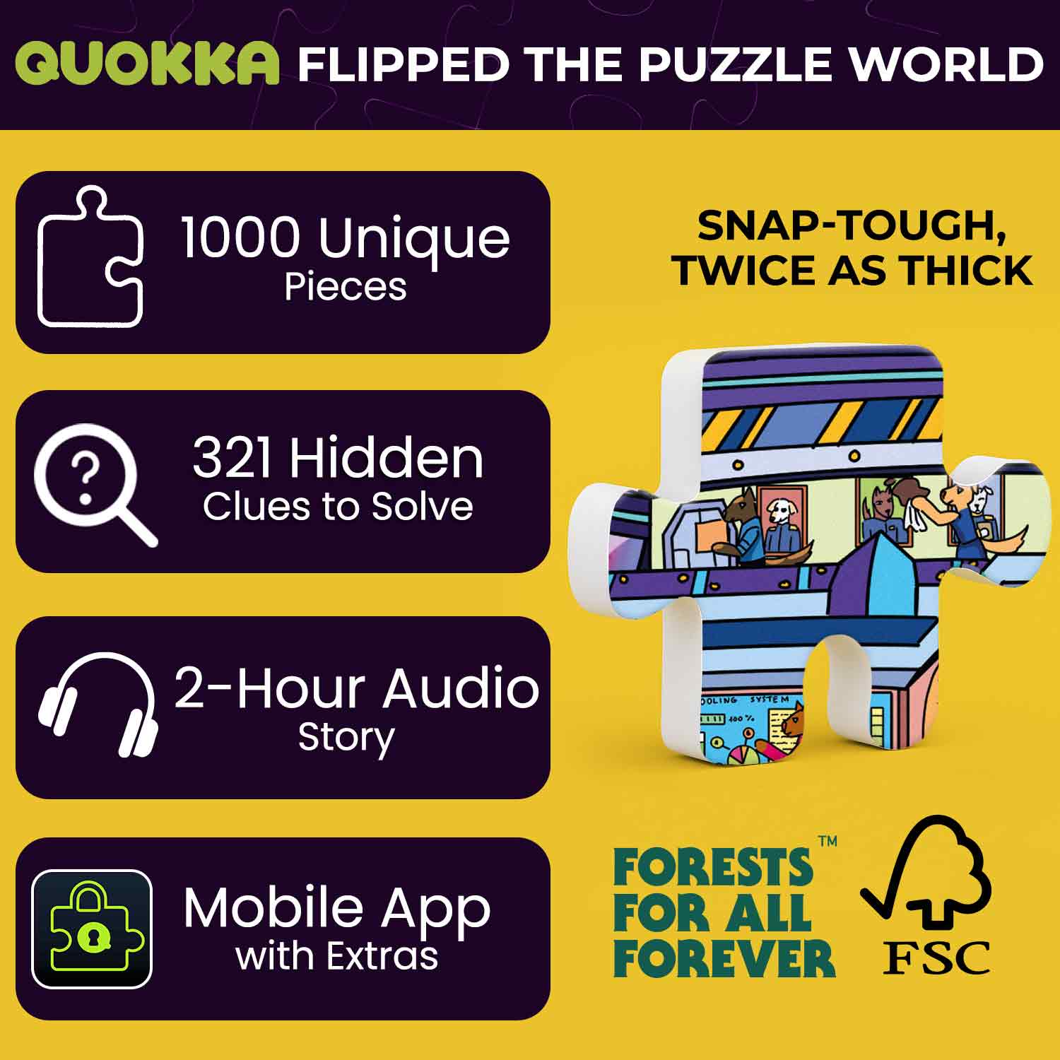 QUOKKA - Wholesale Puzzle - Adult - Puzzle for Adults 1000 pieces | Galactic Tails1