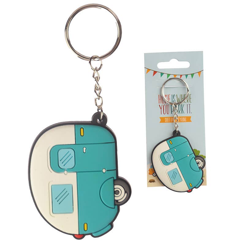 Puckator Ltd - Wholesale Keychain - Unisex - Home is Where You Park It Caravan PVC Keyring0