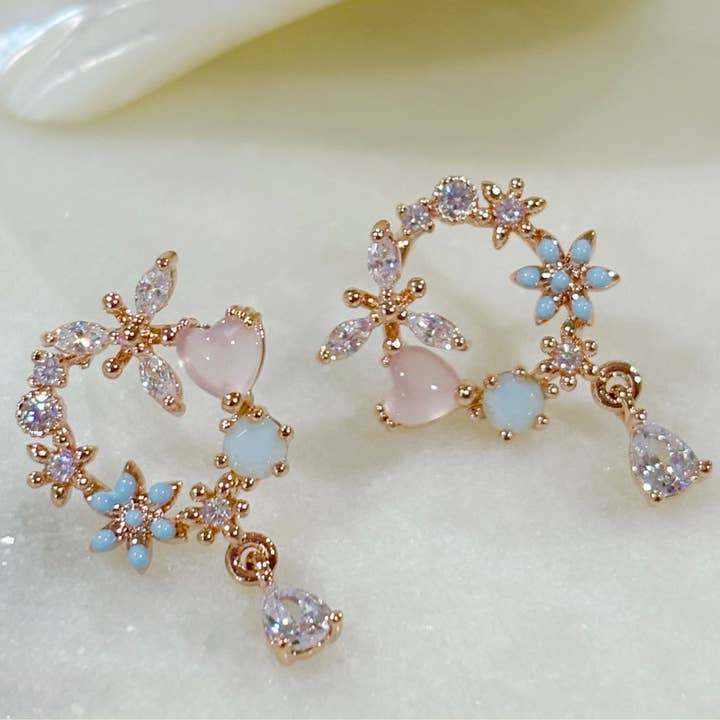 Pendientes de Aro con Pequeñas Gotas para venta al por mayor de Love Bird Fashion Accessories