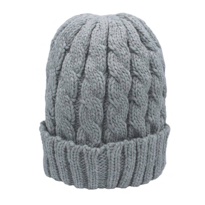 Gorro de Malha Jenny Cable ZH261 por atacado de Heather Hats & Accessories