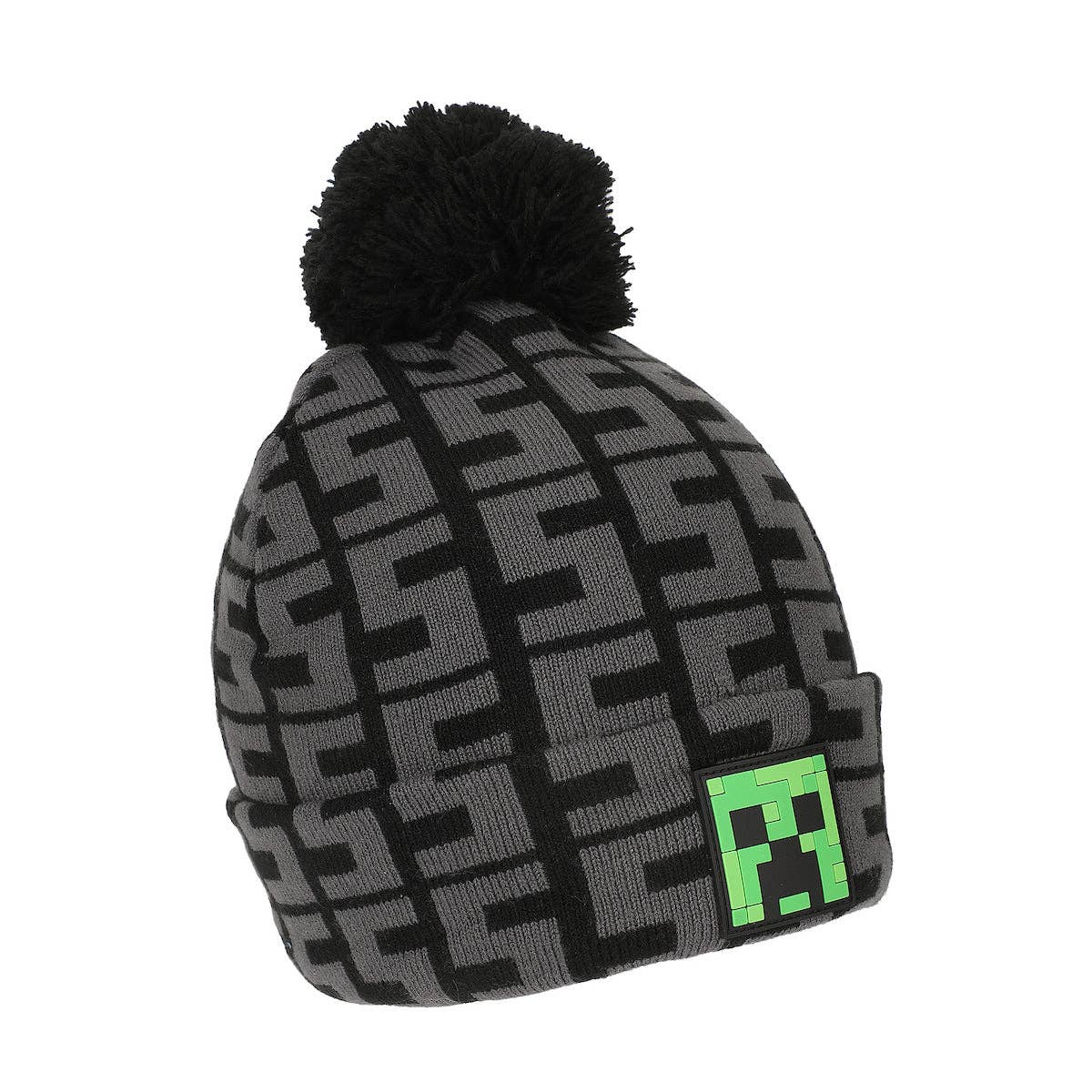 Bioworld Merchandising - Wholesale Beanie - Kids - Minecraft SSSS Creeper Toddler Black 2-Piece Knit Beanie & Gloves Set2