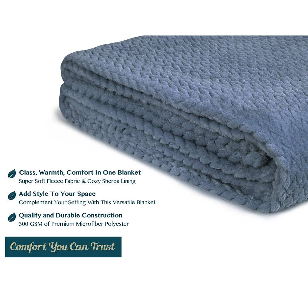 Pavilia – Manta para sofá por atacado – Cobertor de fleece texturizado com estampa de folhas40