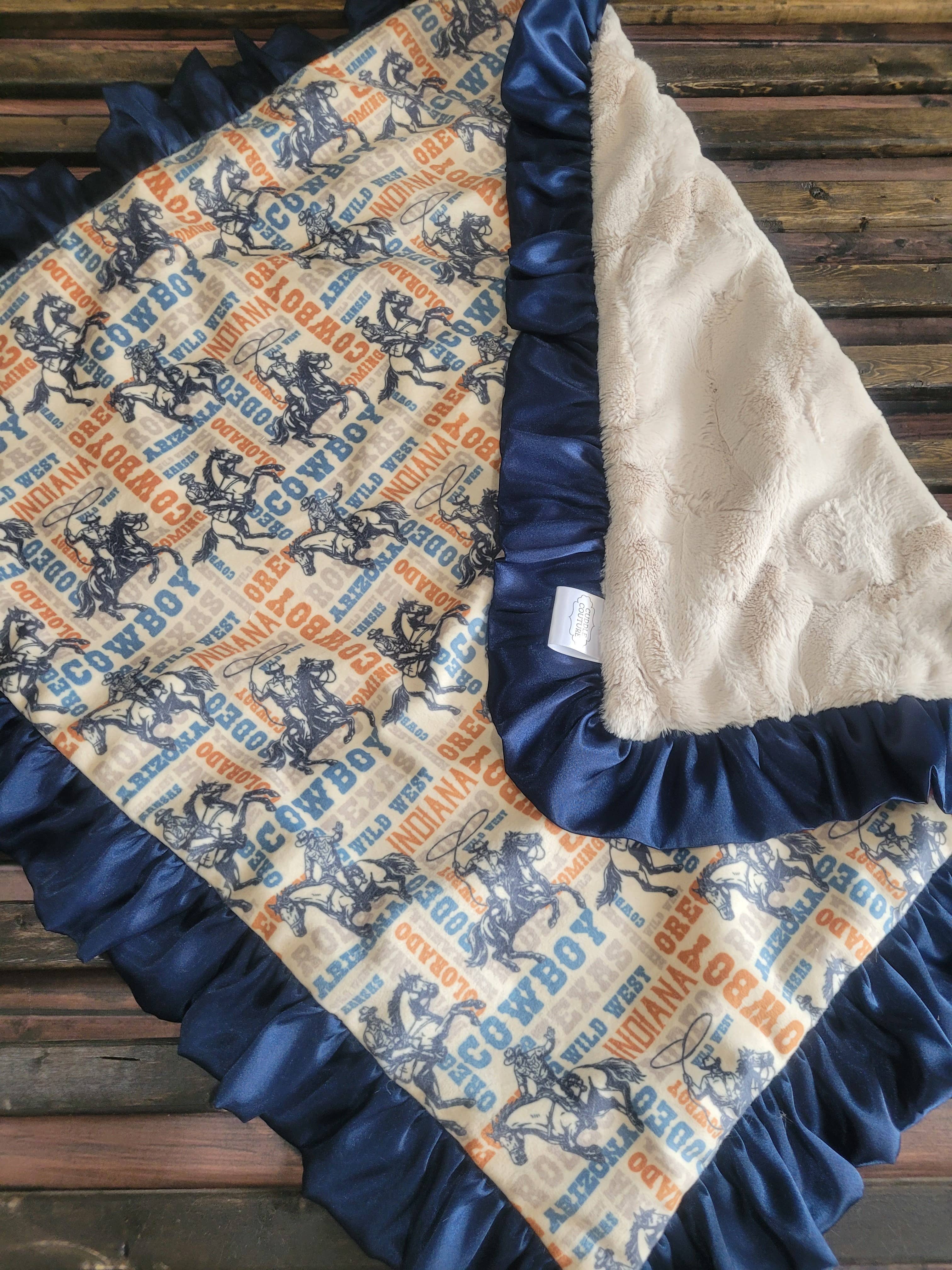 Cuddle Couture - Vente Couverture de lit – enfant et bébé - Bronc Rider2