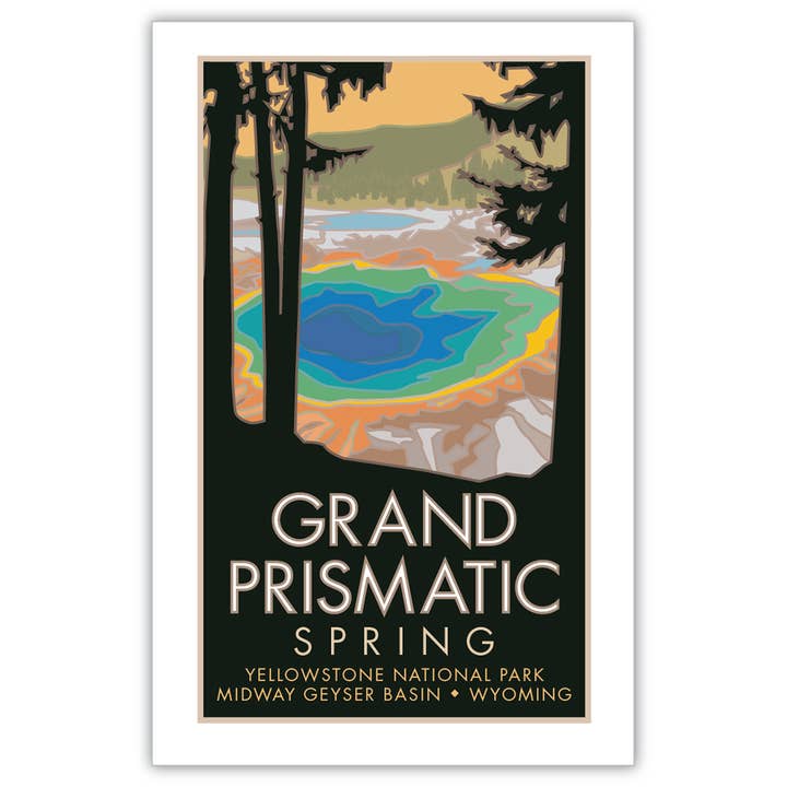 Grand Prismatica Spring, Yellowstone Park, Wyoming - Poster per la vendita all'ingrosso da parte di Travel Posters by M&W Design Co.