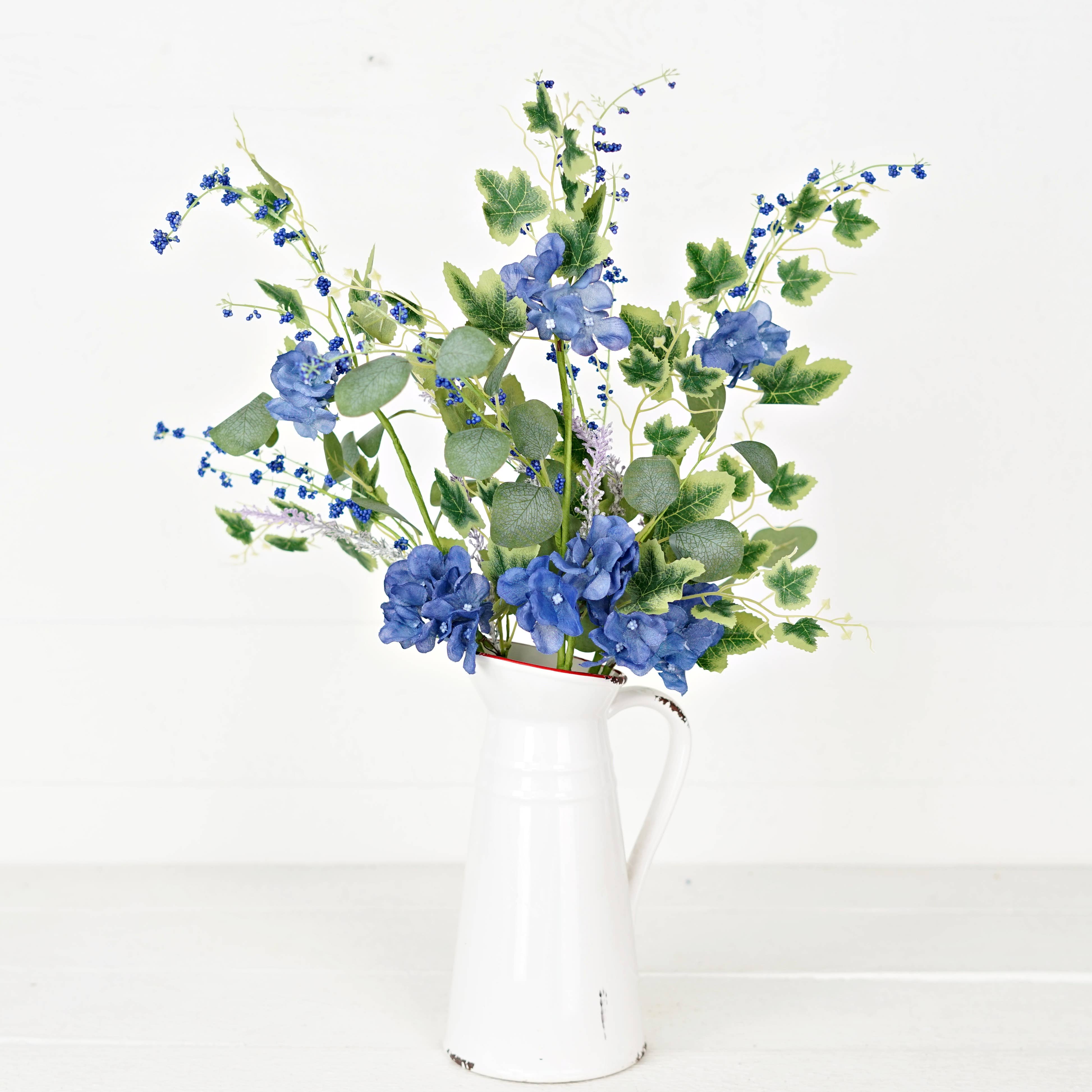 Impressive Enterprises, Inc. - Wholesale Artificial Flowers - 35625-24in Spray-Blue Hydrangea Garden2