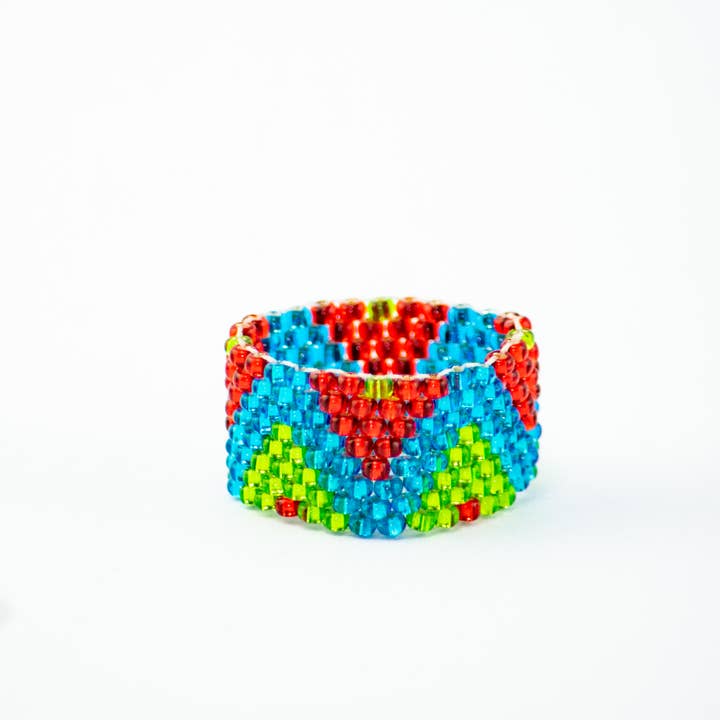 Lumily - Wholesale Band/Stacked Ring - Tania Seed Bead Woven Boheamian Ring (Assorted) - Guatemala10