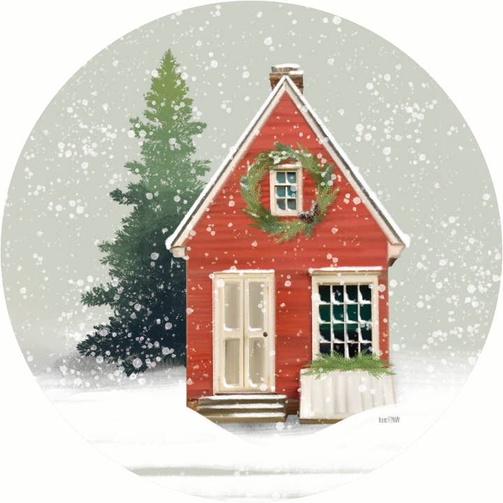 Christmas House Red - FEN409CF for wholesale by Penny Lane Fine Art