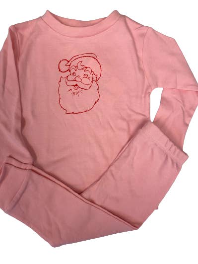 Set de 2 piezas Santa on Pink para venta al por mayor de Little Hoot Designs