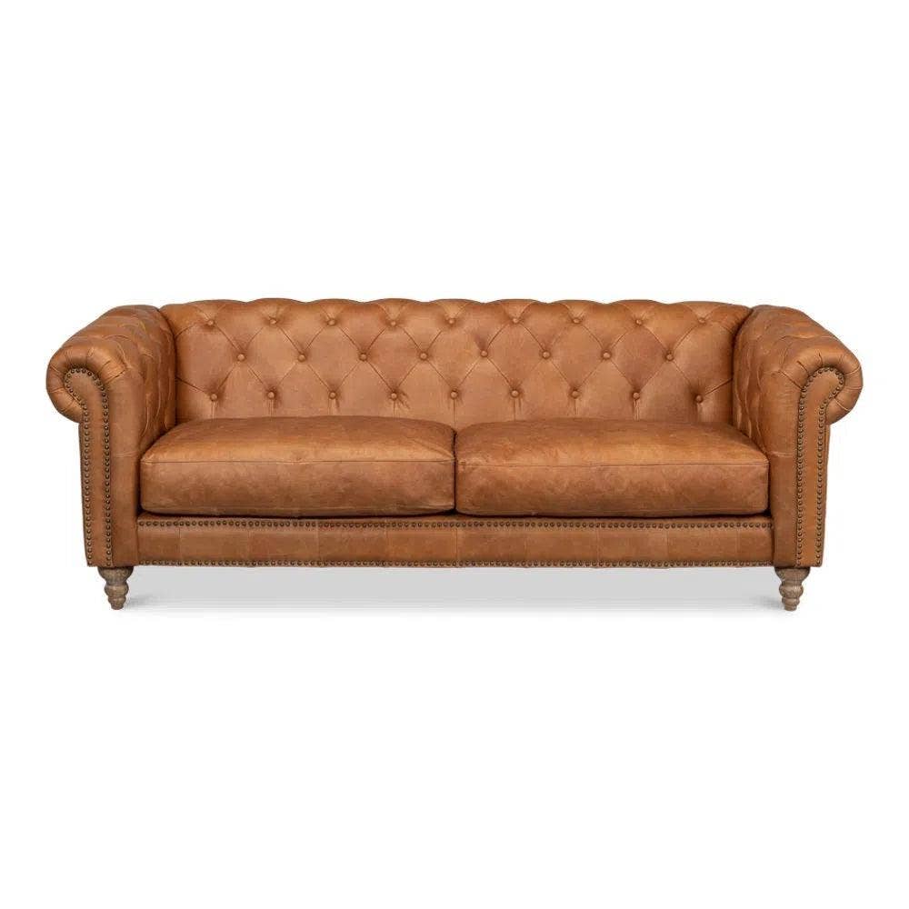 LOOMLAN - Wholesale Sofa - Chesterfield Kingston Sofa Tan Leather0