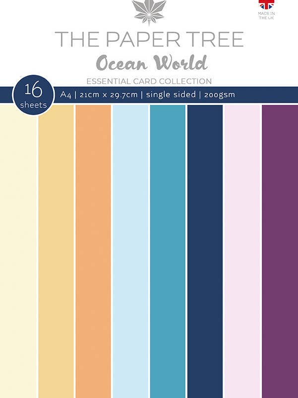 The Paper Tree Ocean World A4-Karte in essentiellen Farben für den Großhandel von Ecstasy Crafts Distributing