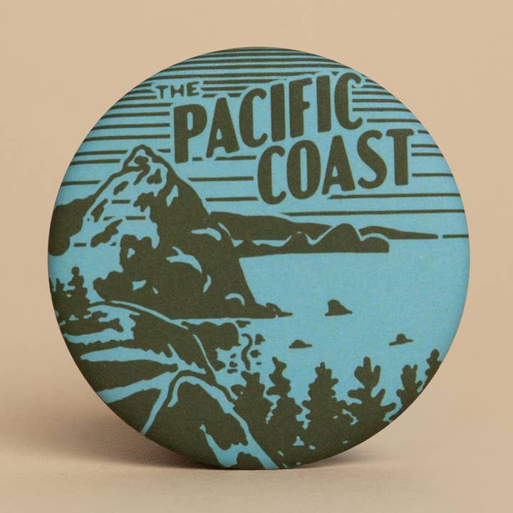 Pacific Coast Round Magnet for wholesale by Tender Loving Empire