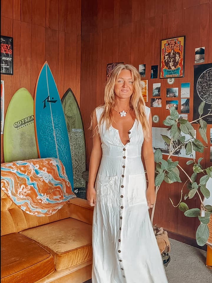Gardenbelle Shop - Wholesale Dress - Women's - Bohemian Style Bamboo Cotton Button Down Dress, Duster