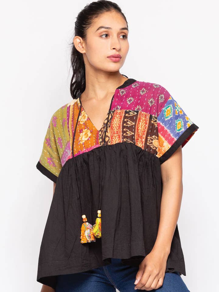 Sevya Handmade - Wholesale Tunic - Women's - Cotton Kantha Tunic Top