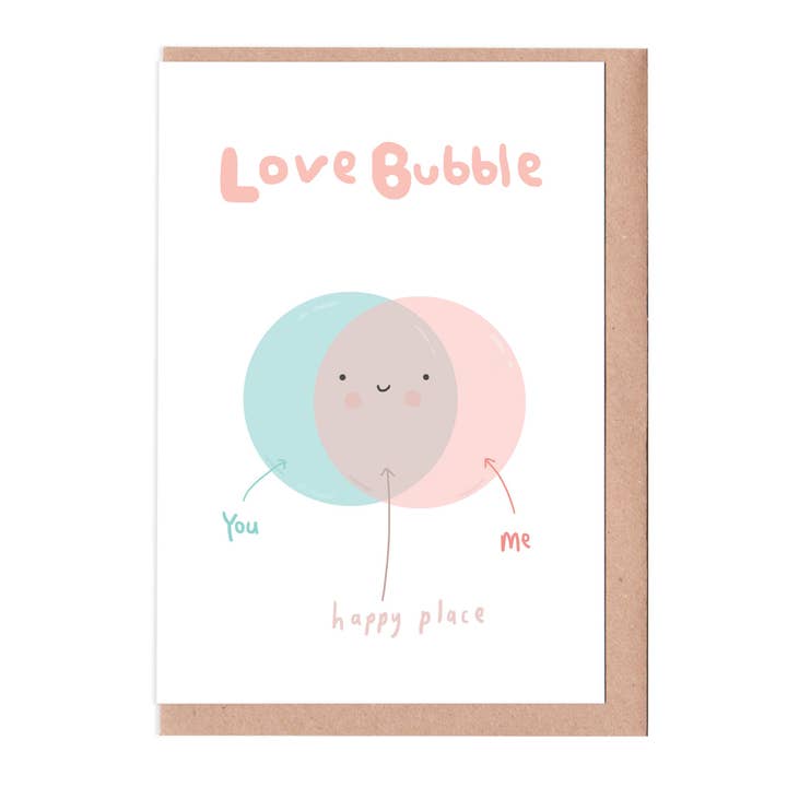 Love Bubble Valentine's Day Card for wholesale by Sarah Ray