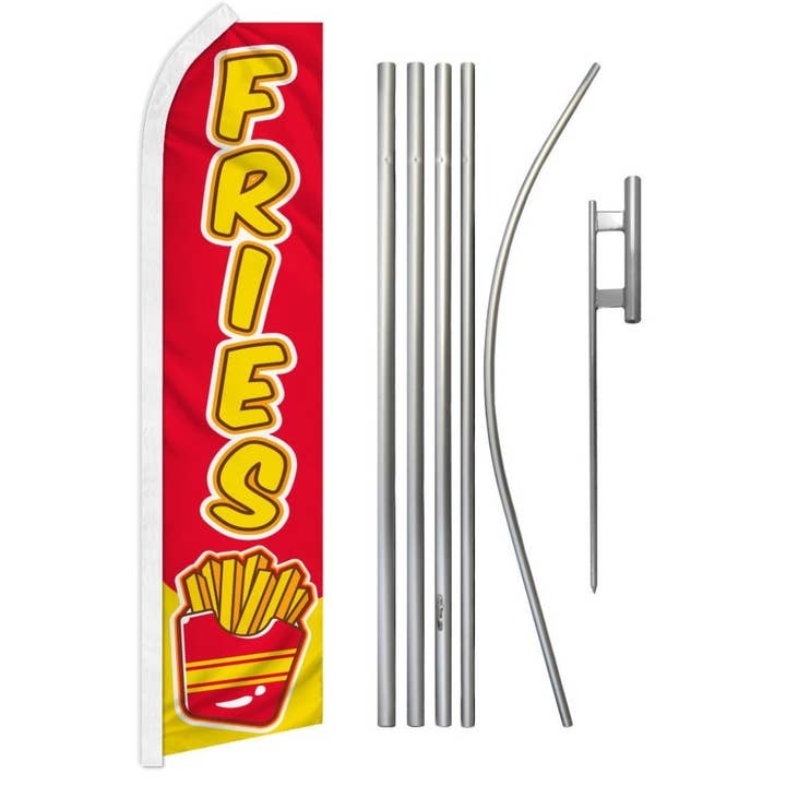 Kit de Drapeau Super Fries & Mât pour la vente par Flags Importer