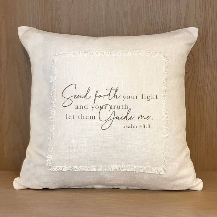 Send Forth your light and your truth / (MS Natural) Pillow Cover for wholesale by Second Nature by Hand