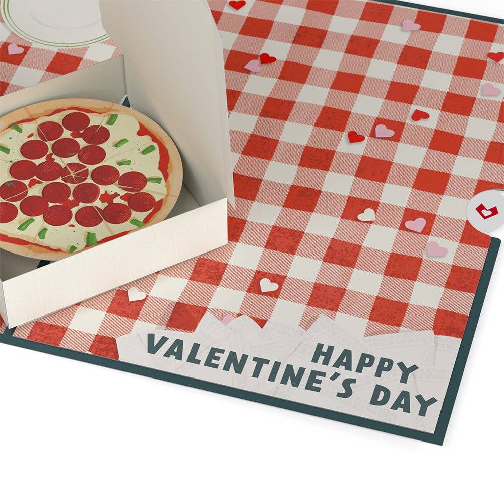 Lovepop Cards - Wholesale Love Card - Pizza Valentine 5''x7'' Card, Pop-Up Cards5
