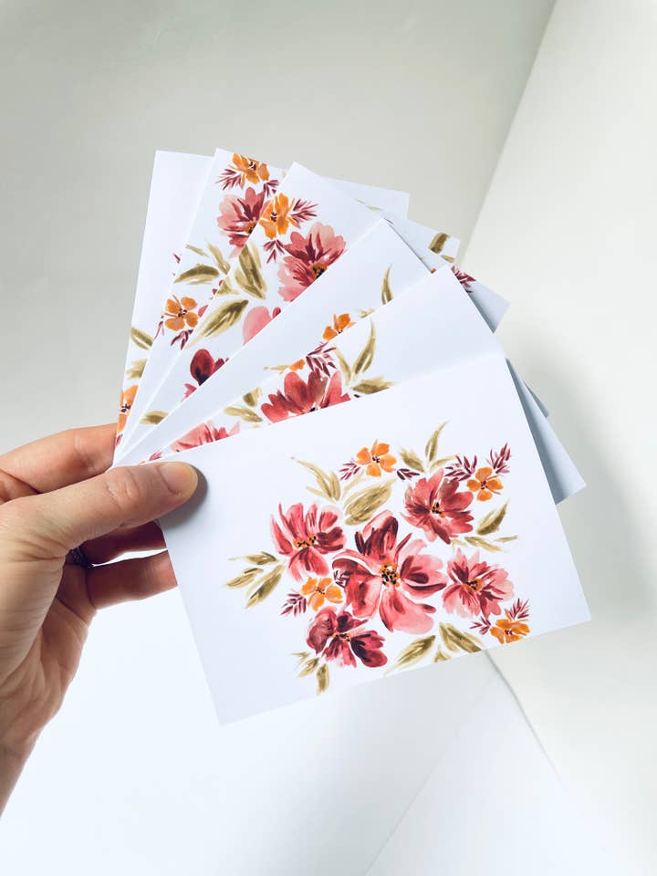 Blank Floral Cartões Artesanais, Pretty por atacado de Atelier By Cat