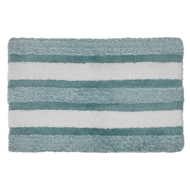 Microfibre Striped Bath Mat Blue 20 X 32 for wholesale on Faire