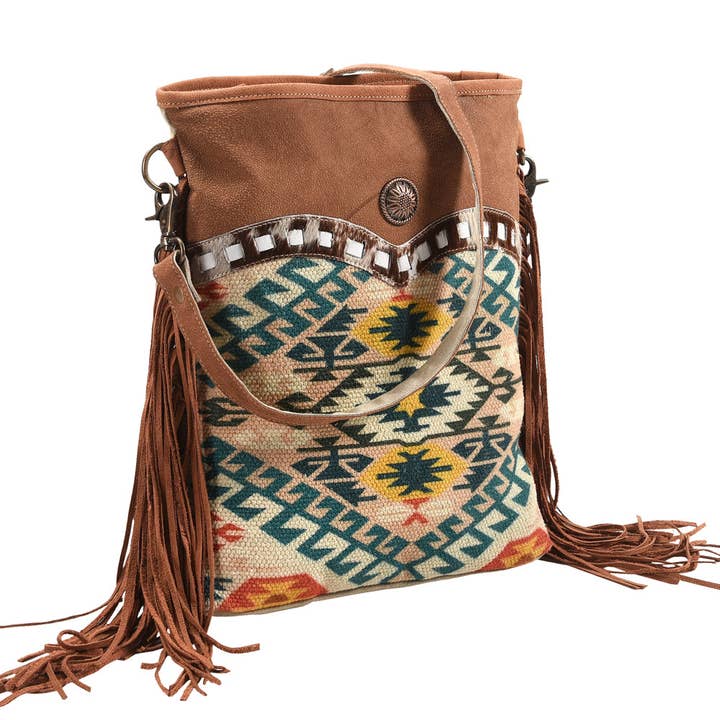 LC-KB361 Large Crossbody Upcycled Canvas Ladies Bag for wholesale by LS Western