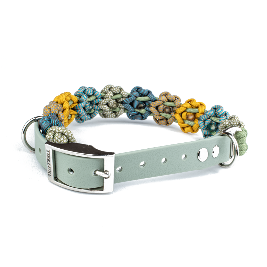 Tierluxe - Wholesale Pet Collar - Dog - Dog Collar Animal Luxury Flowers Paracord11