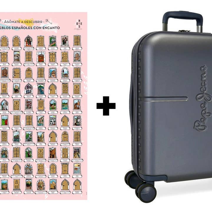 100 Spanish Towns Sheet Pack + Navy Cabin Suitcase for wholesale by ENJOYERS