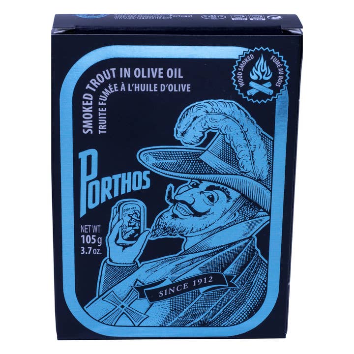 Truite fumée Porthos à l'huile d'olive pour la vente par Portugalia Imports