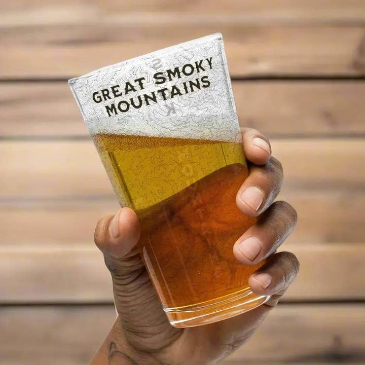 Bicchiere Topografico del Parco Nazionale delle Great Smoky Mountains Sentiero degli Appalachi per la vendita all'ingrosso da parte di Park Service Apparel