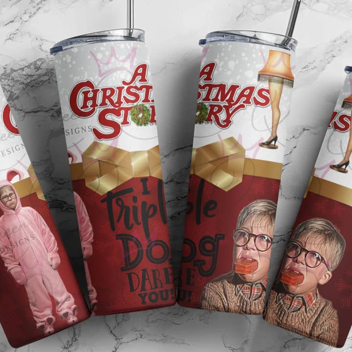 A Christmas Story Tripple Dog Dare You for wholesale by Noel & Co Tumblers