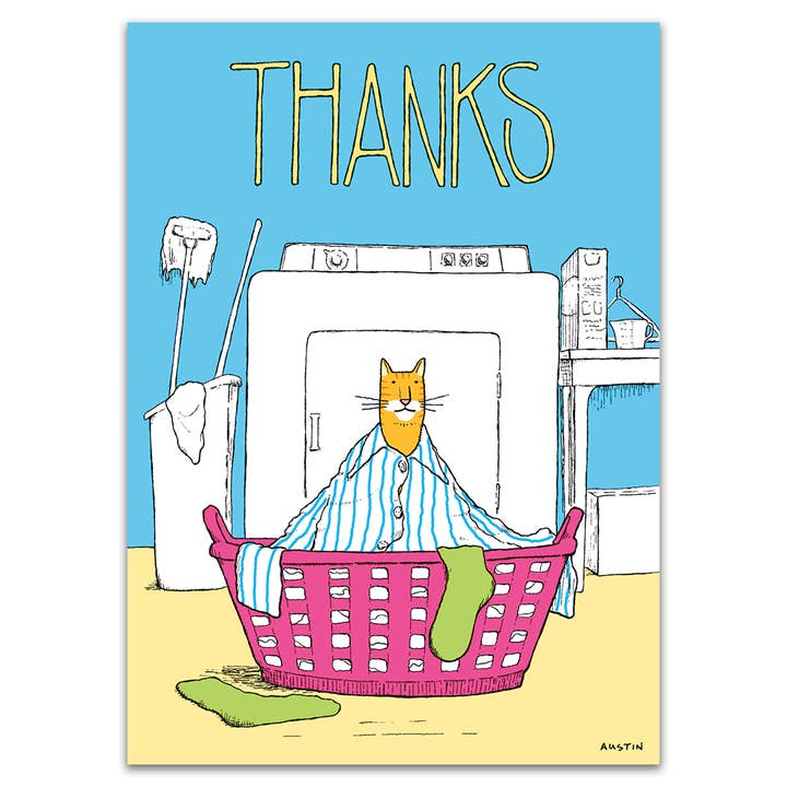SNAFU Designs - Greeting Cards - Wholesale Thank You Card - Cats Pajamas