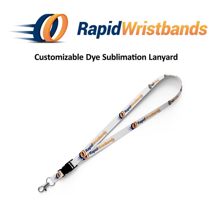50 pcs Pack Custom Double Side Full Color Print Lanyard for wholesale by RapidWristbands