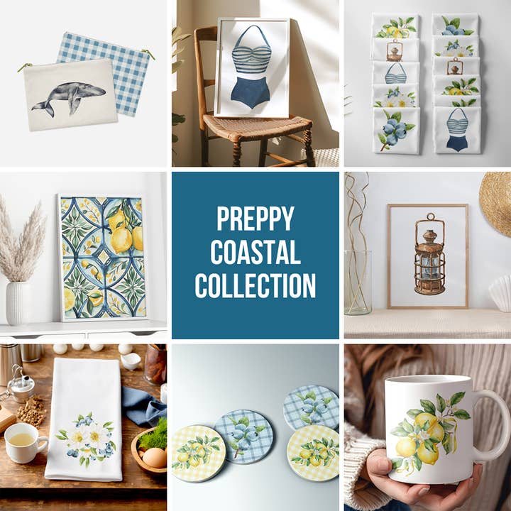 Paperfinch Design - Wholesale Everyday Greeting Card - Watercolor Lemons greeting card | Preppy Coastal4