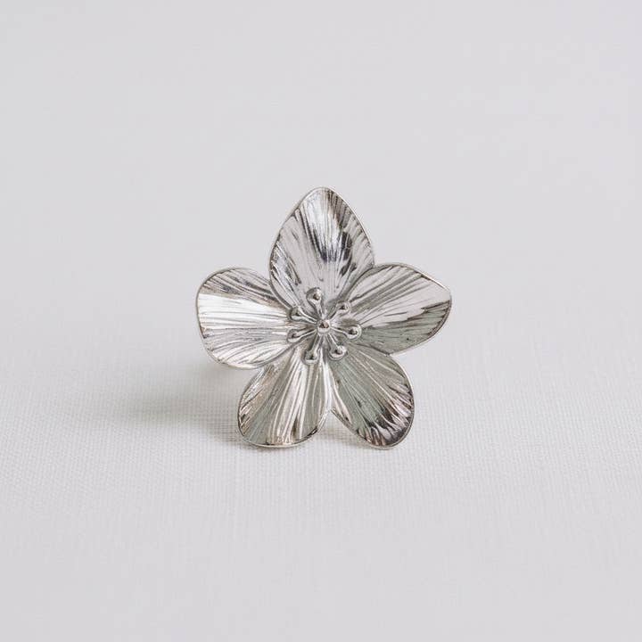 Floral Open-Design Ring with Elegant Accents for wholesale by paperln