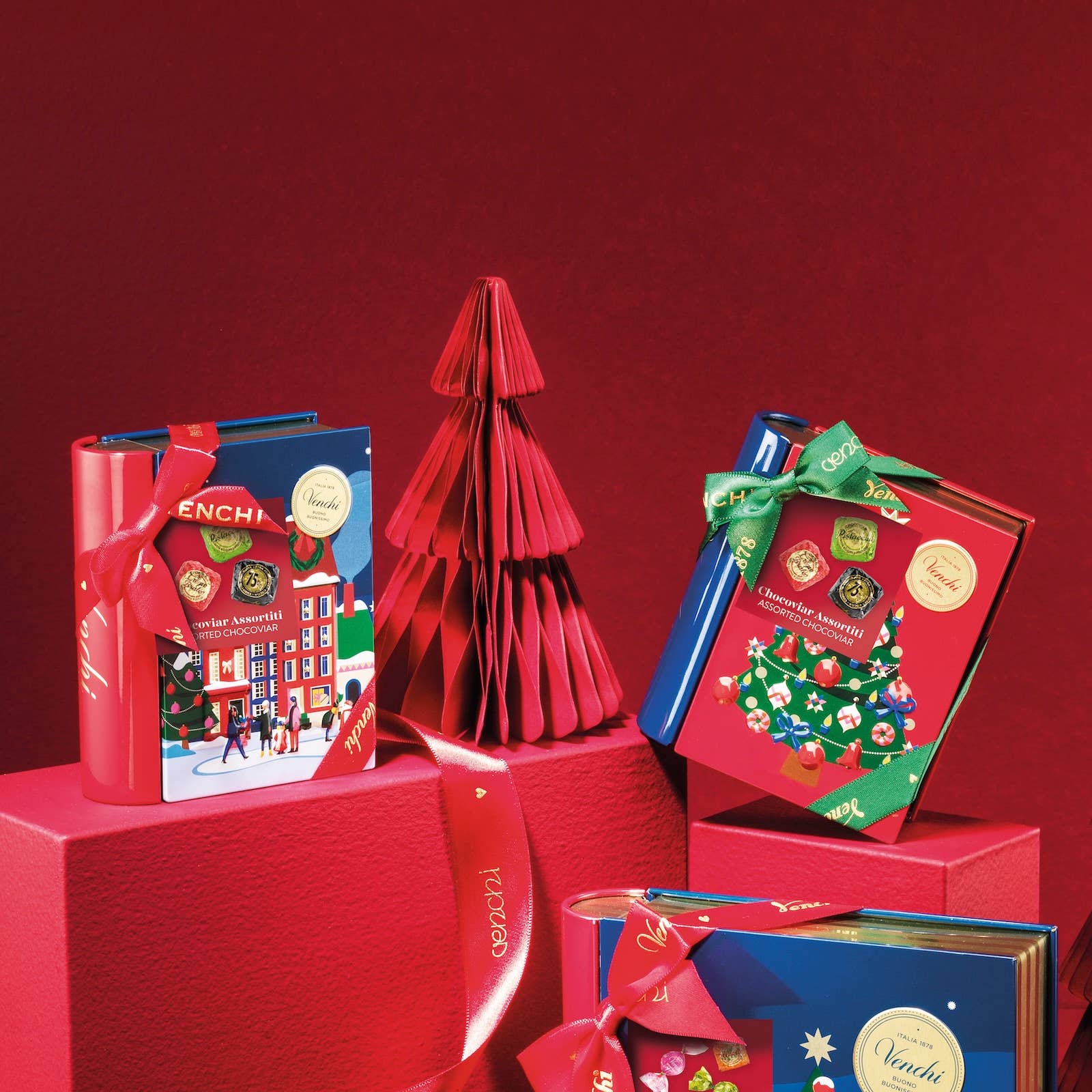 Venchi - Wholesale Chocolate Box - Mini Christmas Chocolate Book Box - Holiday 2025 Gift Sets0