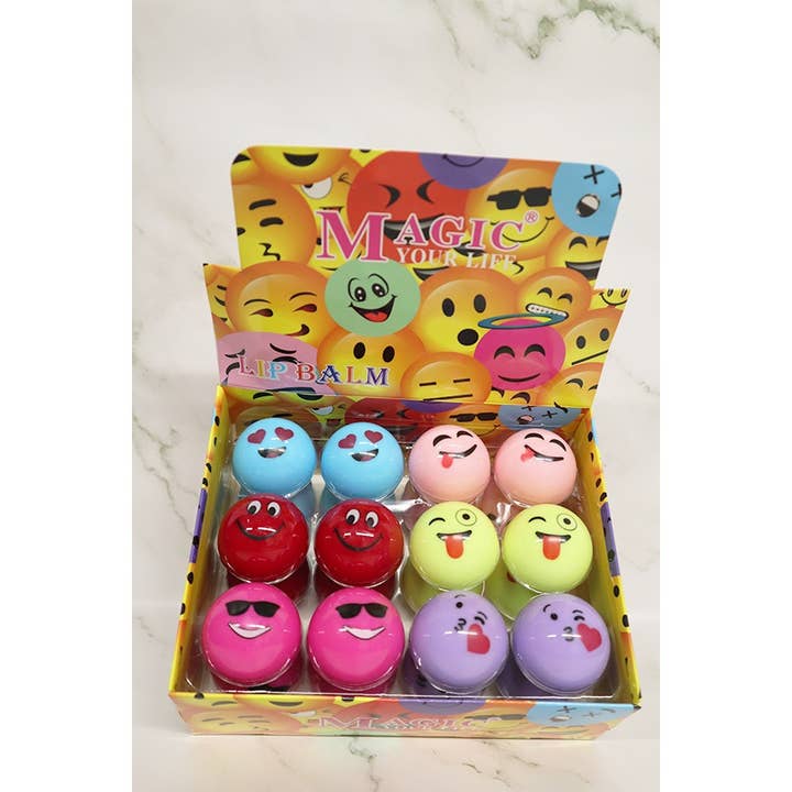 MIX COLOR Emoji Magic Lip Gloss Set for wholesale on Faire