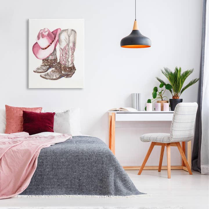 Stupell Industries - Wholesale Wall Sign - Pink Glam Cowgirl Boots - Unframed Wall Art4