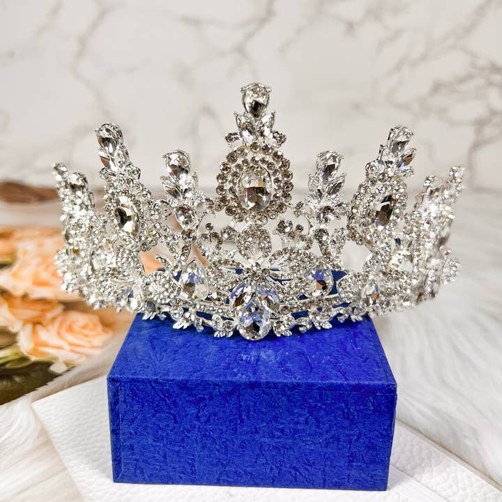 Happy Dream Gifts - Wholesale Party Hat/Crown - Silver Crown Queen Headband, Hair Jewelry Accessories Tiara